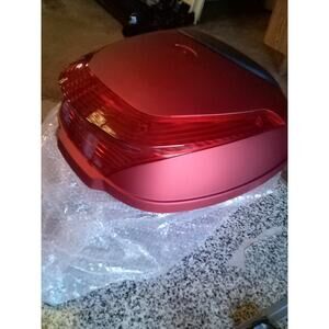 Matte Red Scooter Rear Trunk Tail Box Luggage Case W/ Reflector & 2 Keys